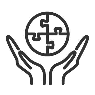 hands holding circle puzzle